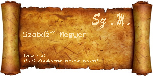 Szabó Megyer névjegykártya